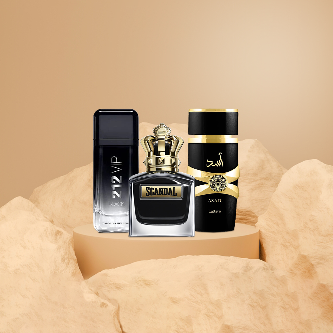 اسد ١٠٠ مل + سكاندل ١٠٠ مل + 212vip black 100 ml
