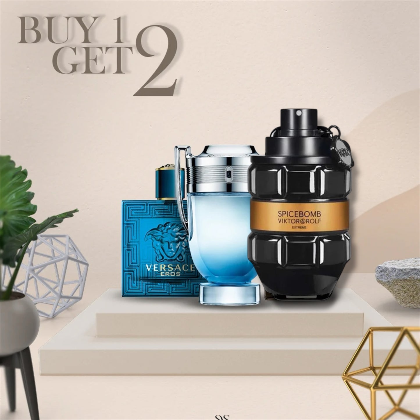 Versace Eros 100 ml + spice bomb 100 ml + Invictus 100 ml