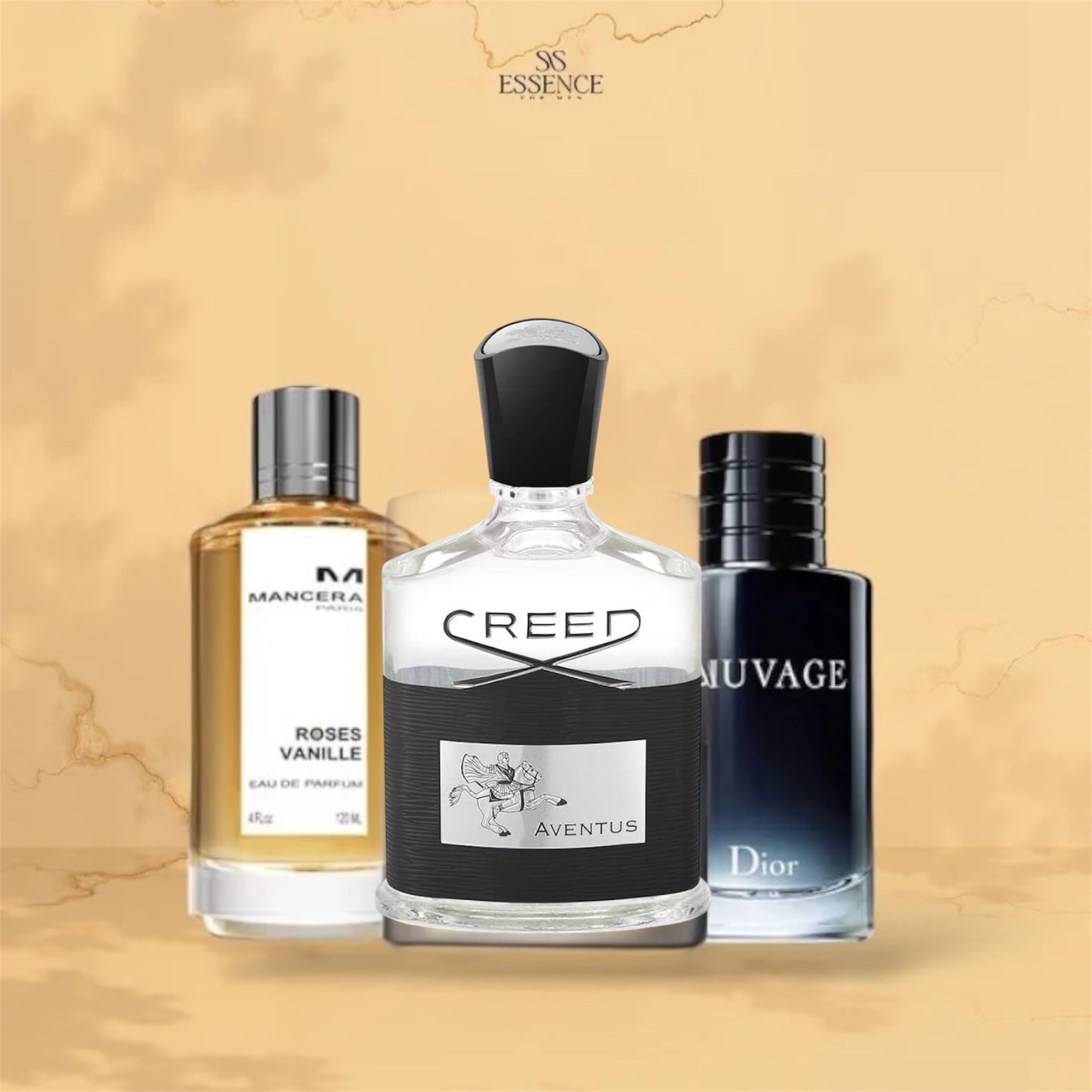 Creed Aventus 100ml + Roses Vanille 100 ml + Sauvage 100ml