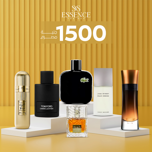 خمرة 40 ملي + أرابيان توباكو إبراهيم القرشي + لاكوست بلاك + عنبر ليزر + أرماني كود بارفوم + أي سي مياكي | 6 عطور فاخرة