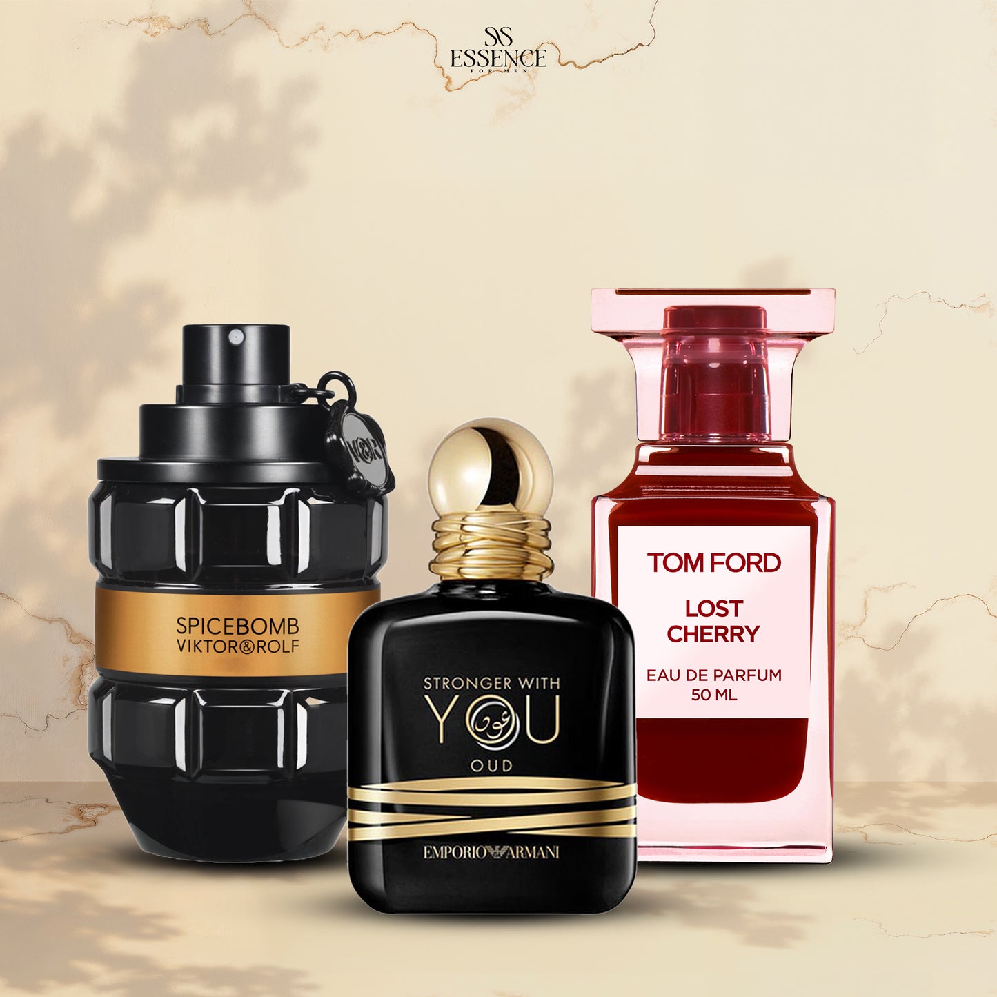 Strong With You Oud + Tom Ford Lost Cherry + Spicebomb Viktor Rolf