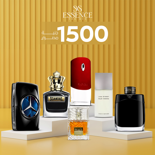 خمرة 40 ملي + سكاندال أسود + مون بلان بلاك + جيفنشي بيور أوم + أي سي مياكي + مرسيدس أسود | 6 عطور فاخرة