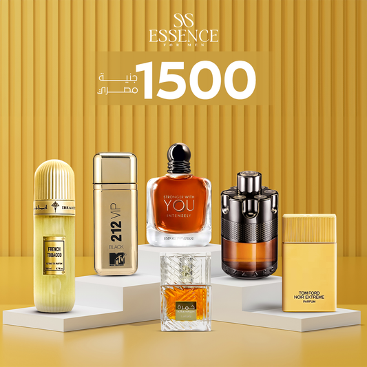 خمرة 40 ملي + إبراهيم القرشي فرنش توباكو + ازارو وانتد باي نايت + سترونجر وذ يو إنتنس + توم فورد نوار إكستريم الدهبي + 212 MTV | 6 عطور فاخرة