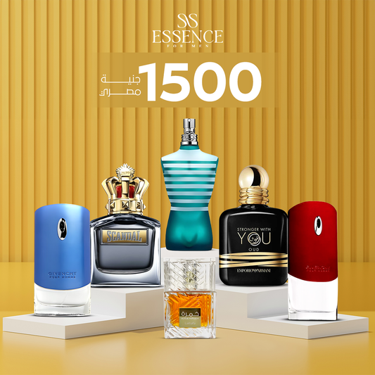 خمرة 40 ملي + جان بول لا ميل + سكاندال اودي بارفوم + سترونجر وذ يو عود + جيفنشي بيور أوم + جيفنشي بلو لابيل | 6 عطور فاخرة