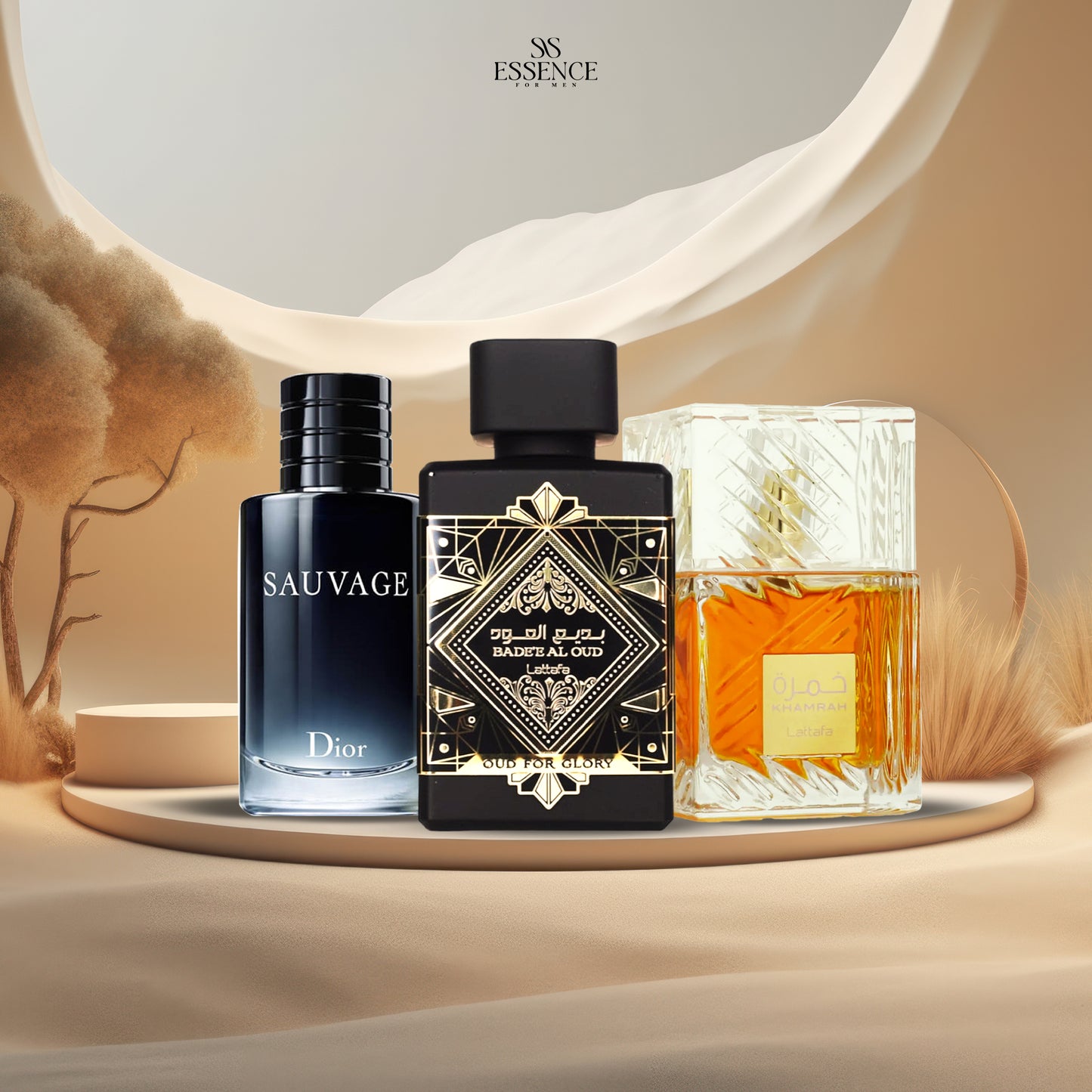 عطر خُمرة + عطر سوفاج + عطر بديع العود