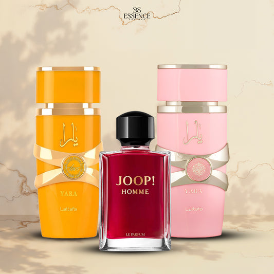 Yellow Yara + Pink Yara + Joop Homme