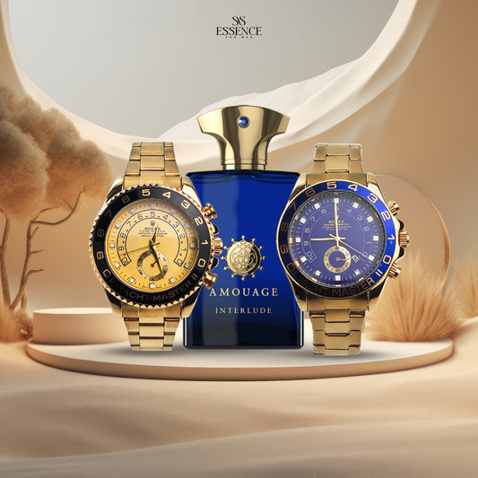 Amouage interlude + Rolex Gold Blue + Rolex Gold