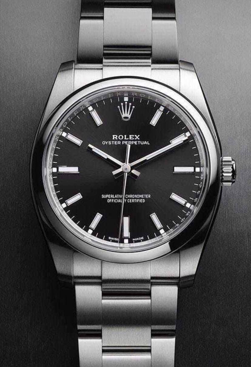 Rolex oyster perpetual in black for men